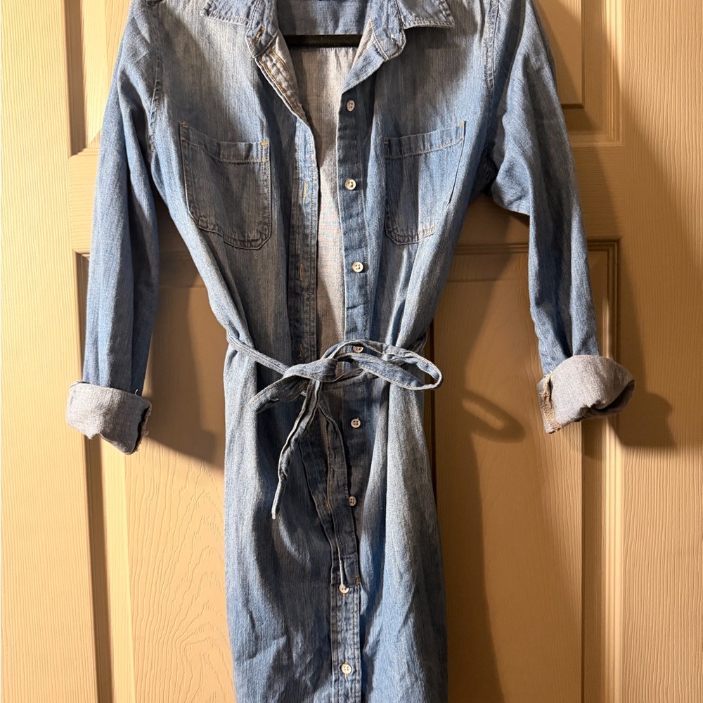 Universal Thread Light Blue Denim Shirt Dress